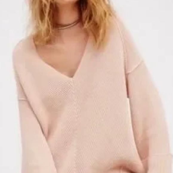Free people la brea oversized ribbed pullover. NWOT. Retail 128 - Picture 2 of 6